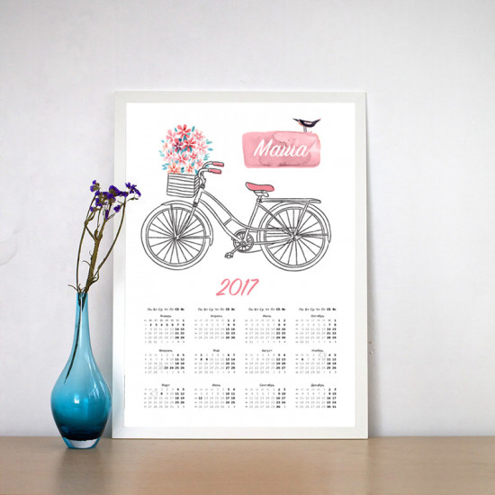 Постеры Постер -Календарь Велосипед